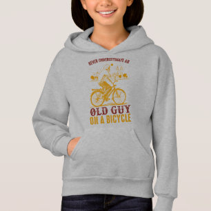 Old Biker Design   Bicycle   never underestimate  Hoodie
