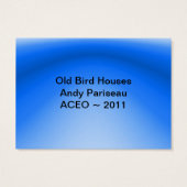 Old Bird Houses ~ ATC (Back)