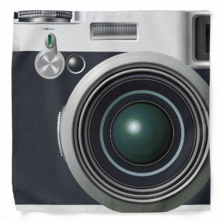 Old black camera bandana