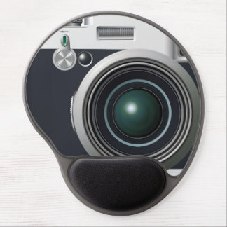 Old black camera gel mouse pad
