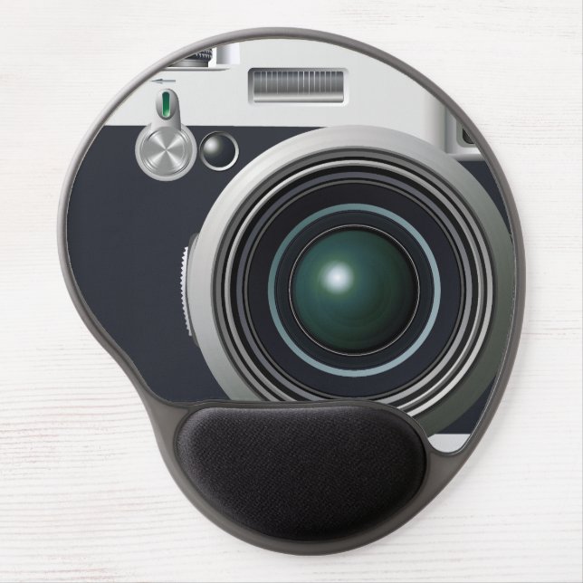 Old black camera gel mouse pad (Front)