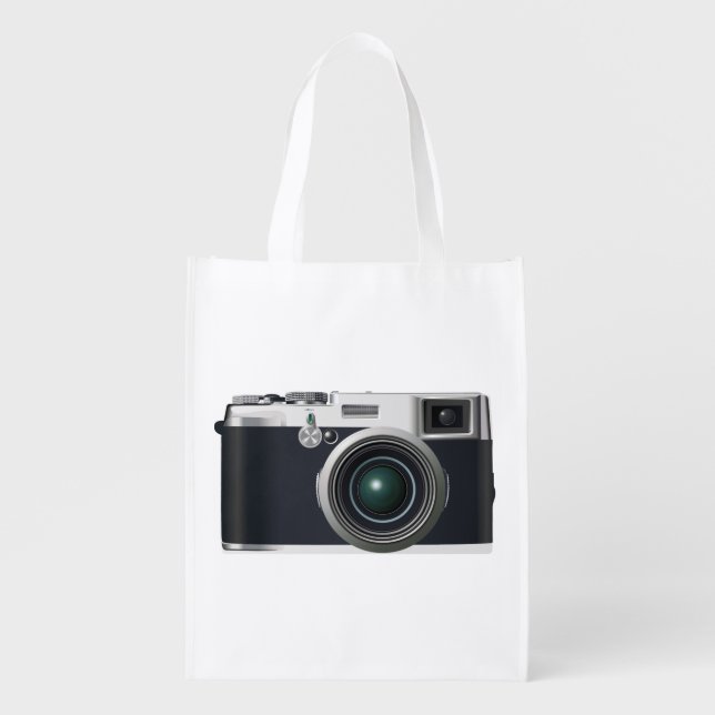 Old black camera grocery bag (Front)