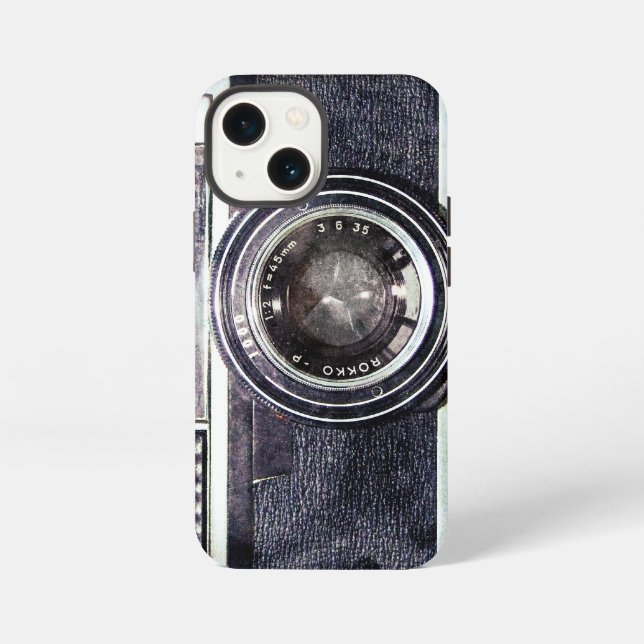Old black camera  iphone case (Back)