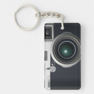 Old black camera keychain