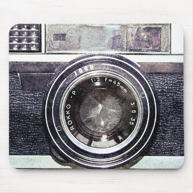 Old black camera mouse pad (Front)