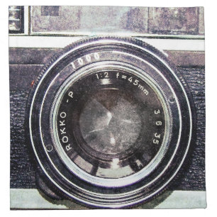 Old black camera napkin