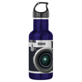 Old black camera stainless steel water bottle