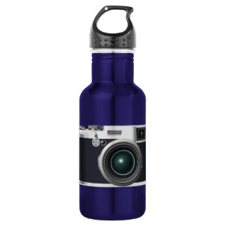 Old black camera stainless steel water bottle