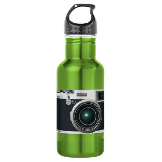 Old black camera stainless steel water bottle