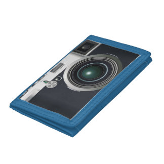 Old black camera trifold wallet