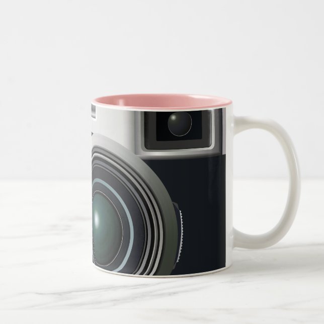 Old black camera Two-Tone coffee mug (Right)