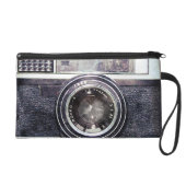 Old black camera wristlet (Front)