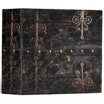 Old Black Faux Leather and Buckle Ancient Tome 3 Ring Binder Old Black Faux Leather and Buckle Ancient Tome 3 Ring Binder