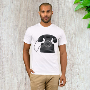 Old Black Phone Mens T-Shirt