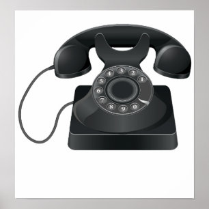 Old Black Phone Poster