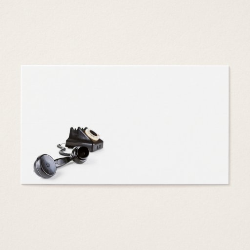 Customizable Old Black Telephone With Rotary Dial Business Cards