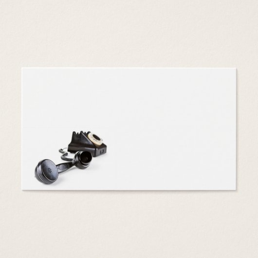 Old Black Telephone With Rotary Dial (Front)