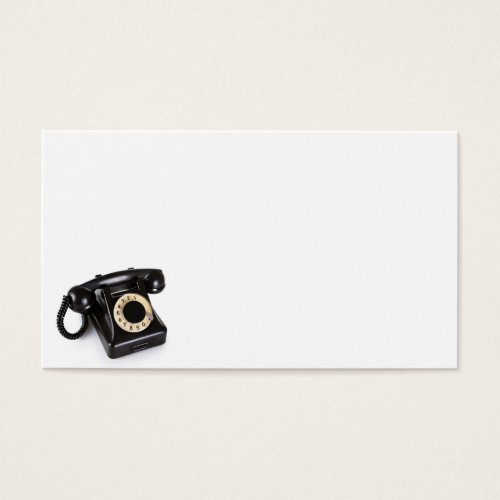 Old Black Vintage Telephone With Rotary Dial 2 Business Card Templates