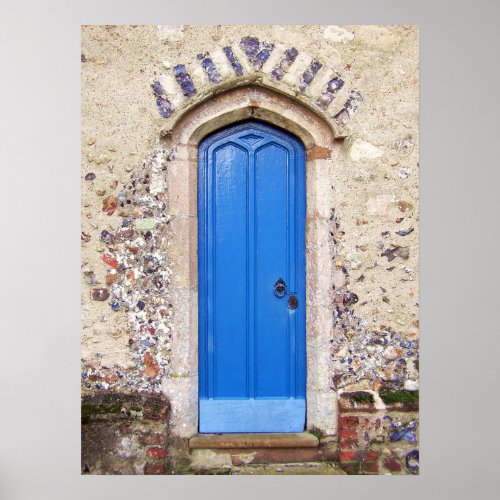Old Blue Door Poster