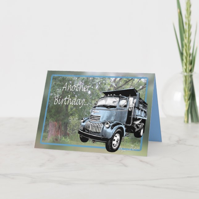 Old Blue dumptruck-customize Card (Front)
