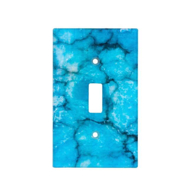 Old blue marble look light switch cover (Front)