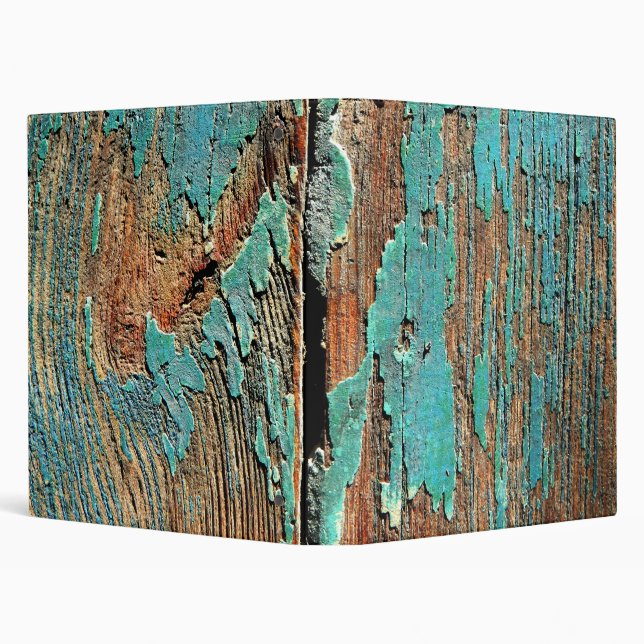 Old blue paint on wood 3 ring binder (Background)