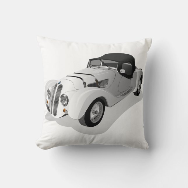 Old bmw throw pillow (Front)