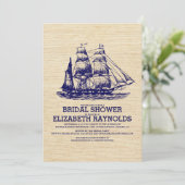 Old Boat Bridal Shower Invitations (Standing Front)