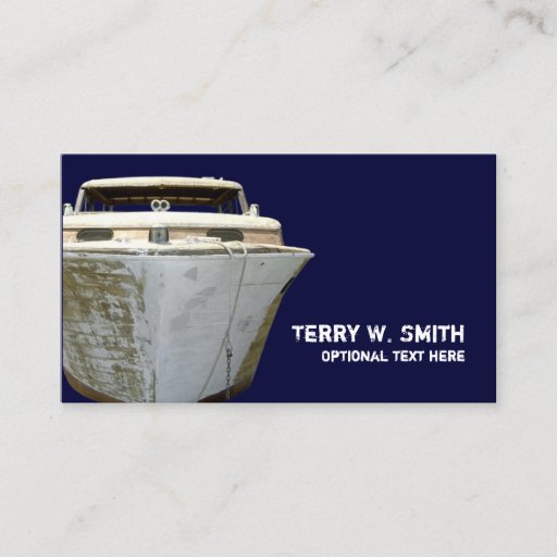 Customizable Old Boat Business Card