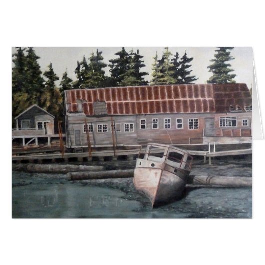 Old Boat House & Fishing Boat Cards (Front Horizontal)
