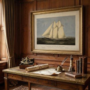 Old Boat Vintage Poster Wall Art