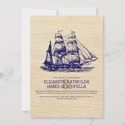 Old Boat Wedding Invitations