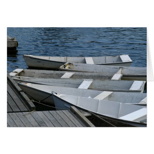 Old boats at the dock cards (Front Horizontal)