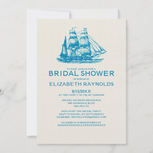 Old Boats Bridal Shower Invitations