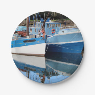 Old boats in Douarnenez Paper Plates