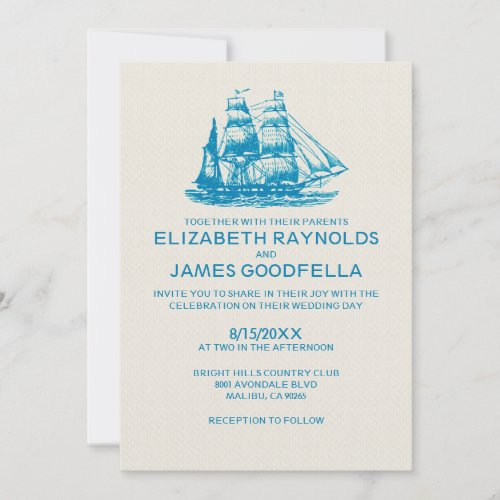Old Boats Wedding Invitations