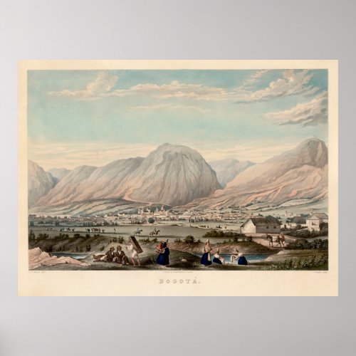 Old Bogota Colombia Map 1840  Poster