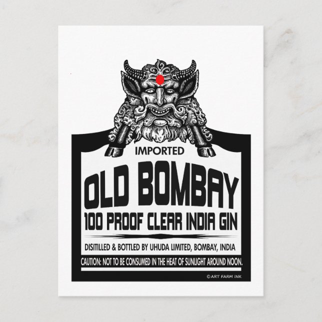 Old Bombay Gin Postcard (Front)