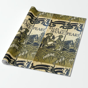 Old Book Cover Shakespeare Wrapping Paper
