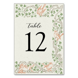 Old Book Cupid's Afternoon Table Number