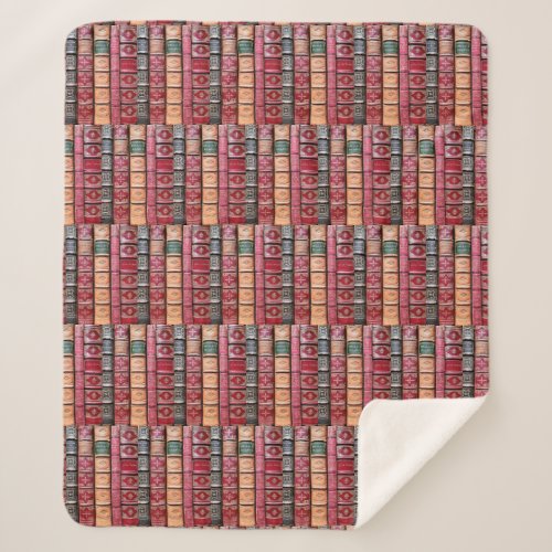 Old Book Library English Essays Sherpa Blanket