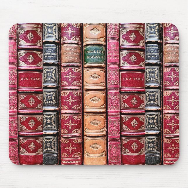 Old Book Library Mouse Pad (Front)