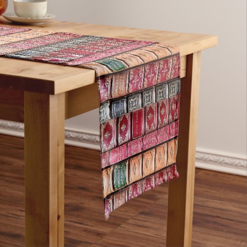 Old Book Library Short Table Runner