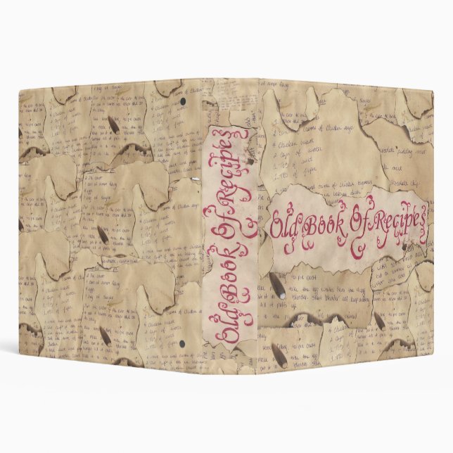 Old Book Of Recipes Binder (Background)