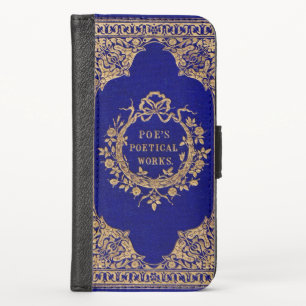 Old Book Poe Poetry iPhone Wallet Case