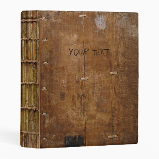 Old Book with Wooden Cover Mini Binder