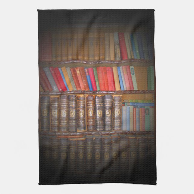 Old Books Kitchen Towel (Vertical)