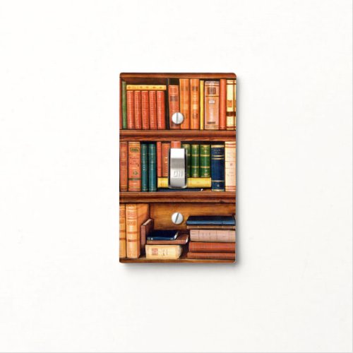Old Books Library Bookworm Light Switch Cover