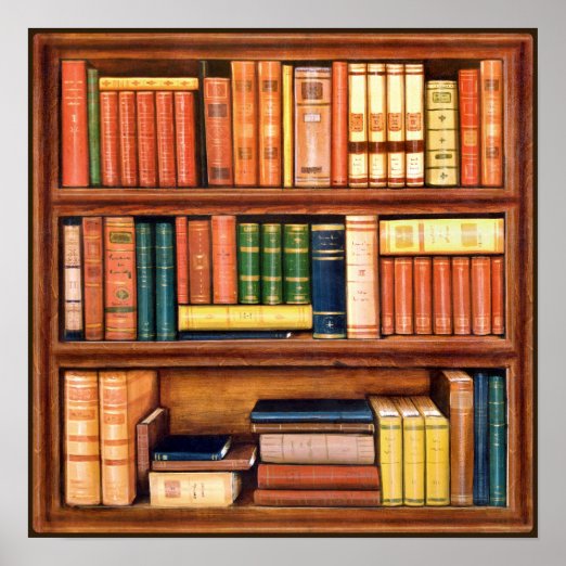 Bookshelf Art & Wall Décor Zazzle