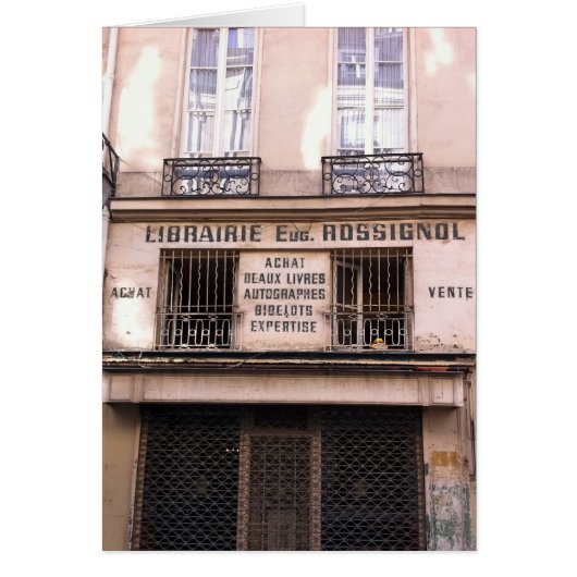 Old Bookstore in Paris Cards (Front)